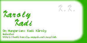 karoly kadi business card