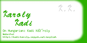 karoly kadi business card